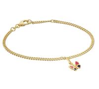 trendor Bracelet pour fille avec papillon, argent 925 plaqué or, 21586