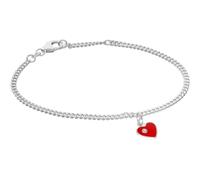 trendor Bracelet pour fille avec pendentif cœur, argent sterling 925,