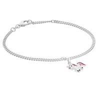 trendor Bracelet pour fille avec pendentif licorne, argent sterling 925, | Bracelet à maillons plats confortable, bijou élégant pour enfants,