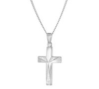 trendor Collier avec pendentif croix 21 mm argent 925 21166-45 45 cm