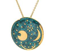 trendor Collier femme, Disque céleste de Nebra, Argent vert/or 45 cm