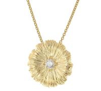trendor Collier pour femme avec pendentif feuille de lotus, argent 45 cm