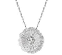 trendor Collier pour femme avec pendentif feuille de lotus, argent 45 cm