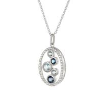 trendor Collier pour femme en argent 925 avec pendentif en topaze 45 cm