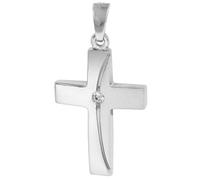 trendor Pendentif croix en argent 925 avec zircon cubique 21x15 mm 21553