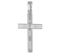 trendor Pendentif croix en argent 925 rhodié, 24 mm, unisexe, référence