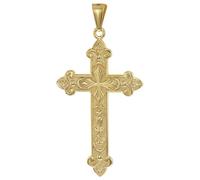 trendor Pendentif homme croix orthodoxe argent 925 plaqué or 54 x 29 mm
