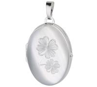 trendor Pendentif médaillon avec gravure de trèfle, argent sterling 925