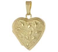 trendor Pendentif médaillon en forme de cœur, argent 925 plaqué or, 21569 | Un bijou intemporel pour femme, un accessoire élégant