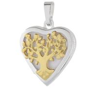 trendor Pendentif médaillon en forme de cœur avec arbre de vie