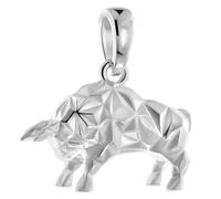 trendor Pendentif taureau, style origami, argent sterling 925, 31062