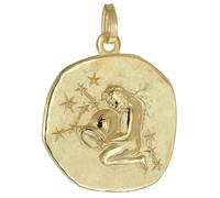 trendor Pendentif Verseau, argent sterling 925 plaqué or, Ø 20 mm, 21300-02