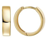 trendor Petites boucles d'oreilles créoles, argent 925 plaqué or, Ø 13,5 mm