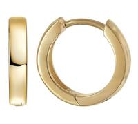 trendor Petites boucles d'oreilles créoles, argent sterling 925, plaqué or,
