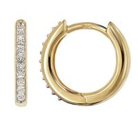 trendor Petites boucles d'oreilles, créoles avec oxyde de zirconium | Boucles d'oreilles créoles articulées en argent sterling, boucles d'oreilles plaquées or pour femmes et filles, argent sterli