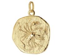 trendor Signe du zodiaque Scorpion, argent plaqué or, Ø 20 mm, 21300-11 | Pendentif Scorpion, signe du zodiaque, bijou en argent plaqué or avec motif zodiacal, bijou symbolique pour femmes et hommes