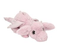 Depesche Peluche Snukis 14182 – Doudou dragon rose, fourrure douce, yeux roses, 50 cm env.