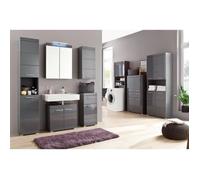 Armoire murale blanc et gris brillant Kelia 60 cm