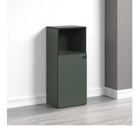 trendteam Meuble de salle de bain Rangement bas PURE BLISS décor vert sauge et noir L40×H95×P31cm