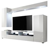 trendteam smart living 1396-945-01 Ensemble Meuble TV Design Dos Blanc Ultrabrillant LxHxP 208 x 165 x 33 cm
