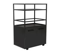 trendteam smart living - 231155032 Chariot de Bar à roulettes - Salon - Mosaïque - Dimensions monté (l x H x P) : 60 x 94 x 40 cm - Couleur : Noir