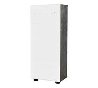 trendteam smart living Armoire de Toilette avec Beaucoup d'espace d'rangement, Matériau en Bois, Blanc Brillant, 32 x 82 x 99 cm