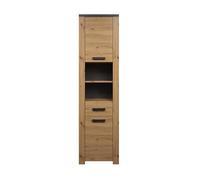 trendteam smart living - Armoire Haute - Salle de Bain - Suivre - Dimensions d'assemblage (LxHxP) 53 x 196 x 35 cm - Couleur chêne Artisanal avec matière - 2228103E2