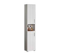 trendteam smart living - Armoire Haute - Salle de Bain - wons - Dimensions de Montage (LxHxP) 37 x 192 x 31 cm - Couleur Blanc Brillant - 220710301