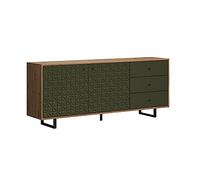 trendteam smart living - Buffet - Salon - Sentra - Dimensions d'assemblage (LxHxP) 183 x 75 x 40 cm - Couleur Vert foncé avec chêne Artisanal - 224036982