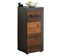 trendteam smart living - Commode - Salle de Bain - Indy - Taille d'assemblage (LxHxP) 36 x 81 x 31 cm - Couleur Old Wood avec Matera - 125980223