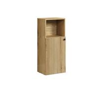 trendteam smart living - Commode - Salle de Bain - PureBliss - Dimensions de Montage (LxHxP) 40 x 95 x 31 cm - Couleur chêne Evoke avec rainures Noires - 233780242