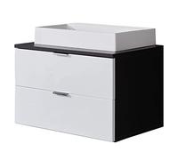 trendteam Smart Living Concept One Meuble de Salle de Bain avec lavabo Blanc Brillant 60 x 48 x 45 cm