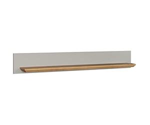 trendteam smart living - étagère Murale - bibliothèque - Salon - côté Ville - Dimensions d'assemblage (LxHxP) 153 x 22 x 22 cm - Couleur Gris Clair avec chêne Artisanal - 2118481F4