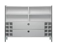 trendteam Smart Living Infinity Smart Living-Table comptoir de Bar-Salon-Infini d'assemblage (LxHxP) Couleur blanche-195255001, Métal, Weiss, Dimensions (L x H x P) 140 x 109 x 48 cm