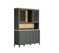 trendteam smart living - Meuble de Salon avec Buffet - Stanton - Dimensions d'assemblage (LxHxP) 146 x 198 x 45 cm Vert pin avec chêne Evoke - 220992104