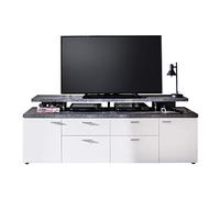 trendteam smart living Meuble TV de Salon avec Espace de Rangement, Mood, 180 x 66 x 47 cm, Mélamine Blanc