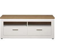 trendteam smart living - Meuble TV lowboard Meuble TV - Salon - Abat-Jour - Dimensions de l'assemblage (LxHxP) 148 x 59 x 45 cm - Couleur Blanc pin Andersen avec chêne Artisanal - 196131657