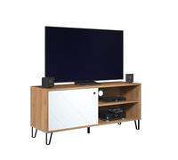 trendteam smart living lowboard Meuble TV-Salon-Tactile-Taille d'assemblage (LxHxP) Couleur blanc-210232007, Chêne Artisanal avec Blanc, Dimensions (L x H x P) 123 x 56 x 40 cm