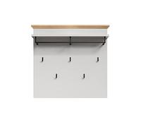 trendteam smart living - Panneau Mural pour Armoire - Armoire - côté Ville - Dimensions d'assemblage (LxHxP) 91 x 82 x 27 cm - Couleur Gris Clair avec chêne Artisanal - 2118440F4