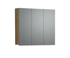 trendteam smart living - PureBliss - Armoire à Miroir - Chêne - Miroir de Salle de Bain avec 9 Compartiments - (l x H x P) 90 x 80 x 20 cm - Miroir de Salle de Bain avec 6 étagères - Porte Centrale à