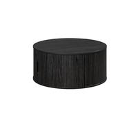 Table basse - Ronde - En MDF - Noir - Essentiel - Diamètre 80 cm Hauteur 36 cm - RONIN