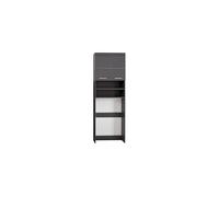 trendteam Meuble pour machine à laver AMANDA 2 portes Gris brillant L63 x P24 x H187 cm