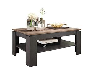 trendteam smart living - Table Basse Table de Salon - Salon - Universel - Taille d'assemblage (LxHxP) 110 x 47 x 65 cm - Couleur chêne Tabac avec Matera - 110011248