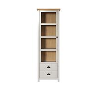 trendteam Smart Living - vitrine Armoire de Salon - Salon - côté Ville - Dimensions d'assemblage (LxHxP) 65 x 201 x 41 cm - Couleur Gris Clair avec chêne Artisanal - 2118131F4