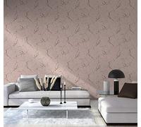TRENDWALLS Papier peint non tissé en marbre - Motif : rose - Effet marbre - Moderne et élégant - Pour salon - Brillant et lisse