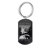 Trendy Anime Hunter x Hunter Keychain Black Gothic Cool Killua Zoldyck Round Shape Jewelry Gon Freecss Cosplay Pendant Chain Kurapika Hisoka Accessory for Men Women