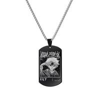 Trendy Anime Hunter x Hunter Keychain Black Gothic Cool Killua Zoldyck Round Shape Jewelry Gon Freecss Cosplay Pendant Chain Kurapika Hisoka Accessory for Men Women