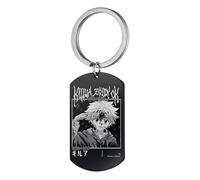 Trendy Anime Hunter x Hunter Keychain Black Gothic Cool Killua Zoldyck Round Shape Jewelry Gon Freecss Cosplay Pendant Chain Kurapika Hisoka Accessory for Men Women