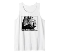 Trendy Apparel 100 Men VS 1 Gorilla Side Face Black Portrait Débardeur