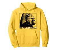 Trendy Apparel 100 Men VS 1 Gorilla Side Face Black Portrait Sweat à Capuche